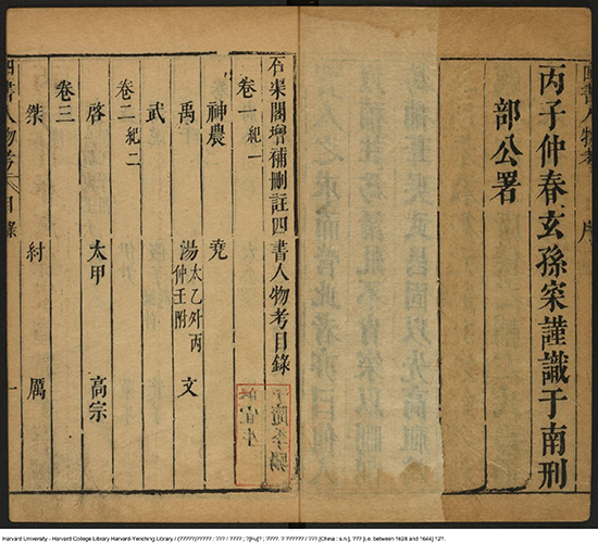 《四書人物考訂補》四十卷【明】薛應旂 平生手录古人行迹编为纪传