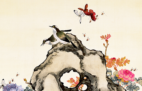 清|居廉《富贵白头图》:岭南画派的璀璨明珠