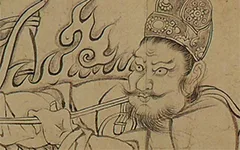 唐 吴道子 送子天王图 纸本35.5x338 日本大阪市立美術館 历代国画 第1张