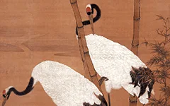 明代 边景昭 《竹鹤图轴》 绢本介绍 历代国画 第1张