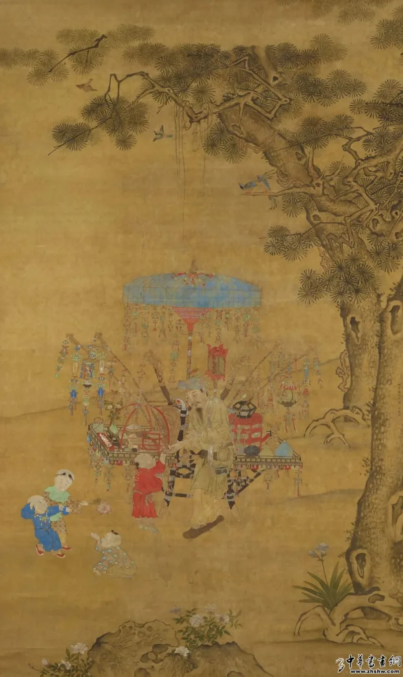 宫廷里的 解暑地摊——明佚名《夏季货郎图》 历代国画 第7张