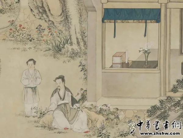 余省《种秋花图》秋时种菊之奇 历代国画 第2张