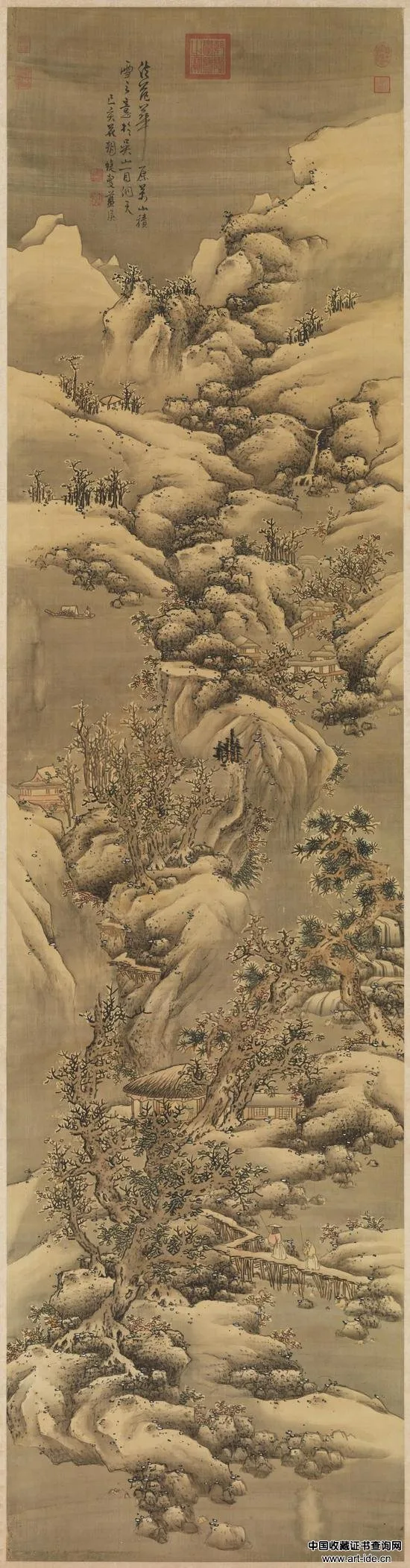 下雪时古人在做什么？寒江钓雪图（画雪景、雪景山水图） 历代国画 第6张