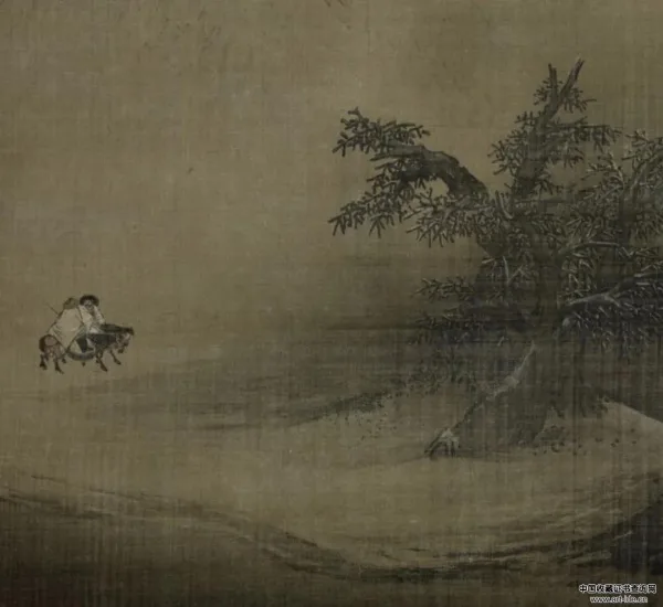 下雪时古人在做什么？寒江钓雪图（画雪景、雪景山水图） 历代国画 第2张