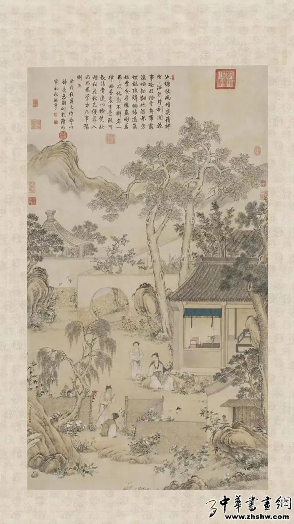 余省《种秋花图》秋时种菊之奇 历代国画 第1张