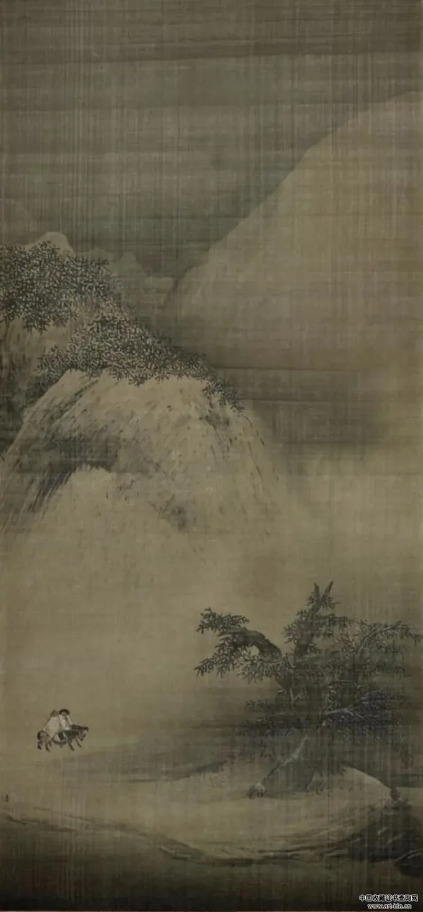 下雪时古人在做什么？寒江钓雪图（画雪景、雪景山水图） 历代国画 第1张