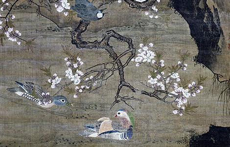 明吕纪四季花鸟图-春明代花鸟画第一家- 墨韵书香