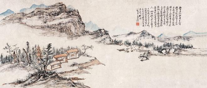 黄宾虹《练滨草堂图》 - 墨韵书香
