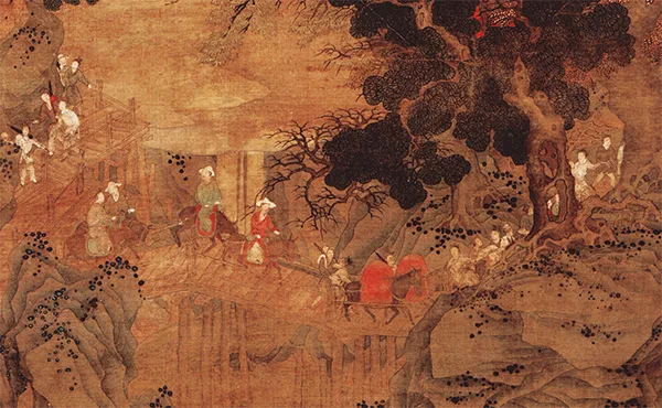 700 年前,从未去过四川的赵孟頫,画出了李白笔下最险的蜀道 历代国画 第6张-墨韵书香