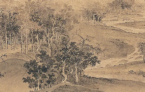 被低估的宋徽宗:他画的秋天,藏着宋代山水的转身《溪山秋色图轴》 历代国画 第8张-墨韵书香
