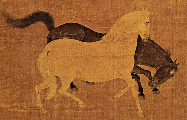画马宗师的奇趣神作:3只猿闹枝头,2匹马奔树下,藏着中国人的心性大智慧《猿马图》 历代国画 第8张-墨韵书香