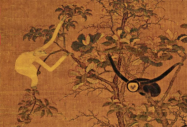 画马宗师的奇趣神作:3只猿闹枝头,2匹马奔树下,藏着中国人的心性大智慧《猿马图》 历代国画 第2张-墨韵书香