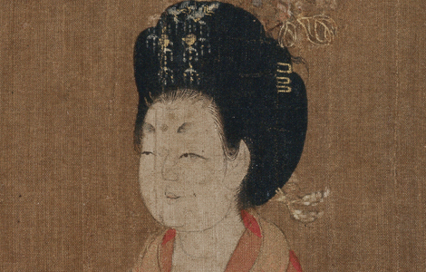 唐 周肪 簪花仕女图卷(全卷)绢本182x46.4传世名画辽博 历代国画 第1张