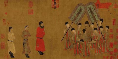 《步辇图》的唐蕃联姻故事和千年画卷中的文化交响 书画知识 第9张
