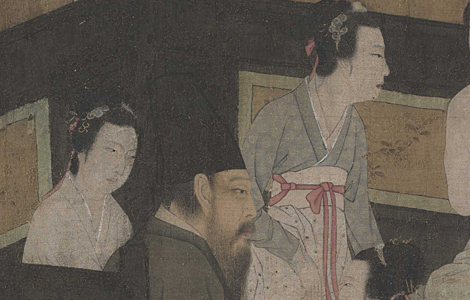 五代 南唐 顾闳中 韩熙载夜宴图 绢本 28.7x335十大传世名画 历代国画 第1张
