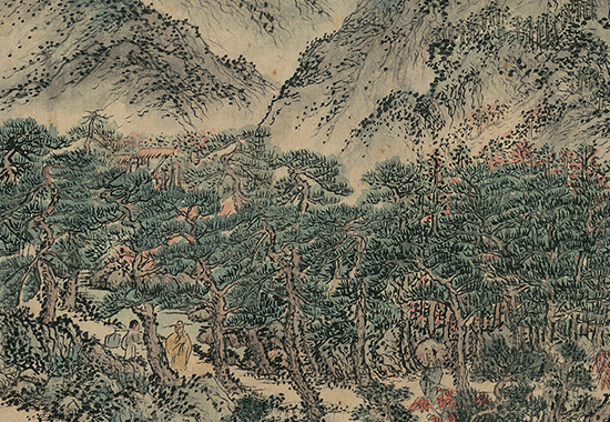 元 王蒙 太白山图卷全卷 纸本28.3x241