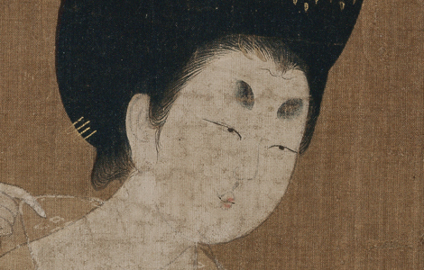 唐 周肪 簪花仕女图卷(全卷)绢本182x46.4传世名画辽博 历代国画 第1张