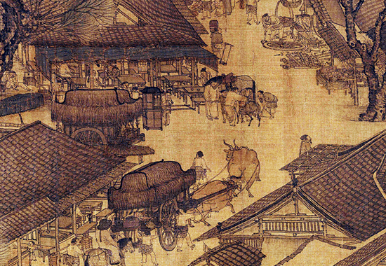 北宋 张择端 清明上河图(长卷)绢本设色北京 历代国画 第1张