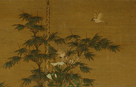 元 王渊 花竹锦鸡图轴绢本135x85 “元代绝艺花鸟画家” 历代国画 第3张
