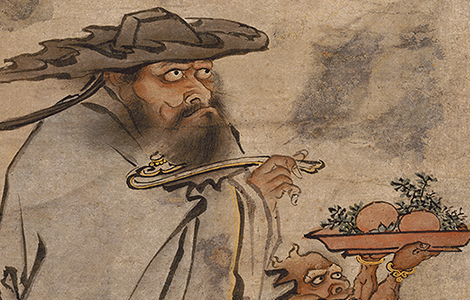 明 朱见深 岁朝佳兆图纸本59.97x35 历代国画 第2张