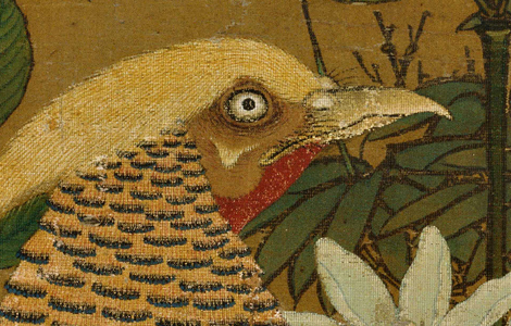 元 王渊 花竹锦鸡图轴绢本135x85 “元代绝艺花鸟画家” 历代国画 第6张