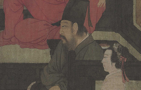 五代 南唐 顾闳中 韩熙载夜宴图 绢本 28.7x335十大传世名画 历代国画 第1张