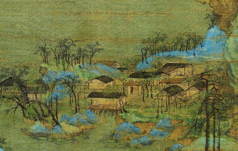 北宋 王希孟 千里江山(全卷)绢本51x1191十大传世名画 故宫 历代国画 第3张