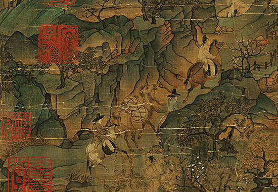 唐 李昭道 明皇幸蜀纸本55.9X81