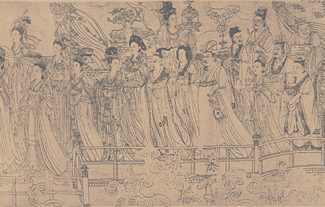 唐 吴道子 八十七神仙卷 绢本 历代国画 第3张