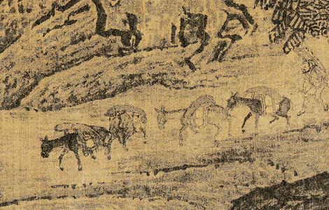 宋 范宽 溪山行旅图 绢本206.3X103.3台北故宫 历代国画 第6张