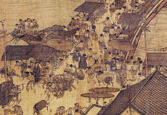 北宋 张择端 清明上河图(长卷)绢本设色北京 历代国画 第1张