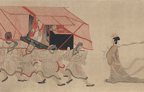 清末 于非闇 摹顾恺之女史人物卷全图绢本408x28.7
