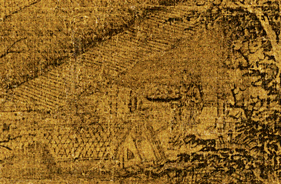 五代 董源-溪岸图绢本221.5x110