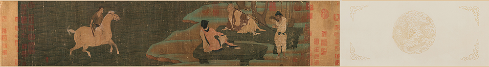 五代 佚名 《神骏图卷》绢本赏析 历代国画 第1张