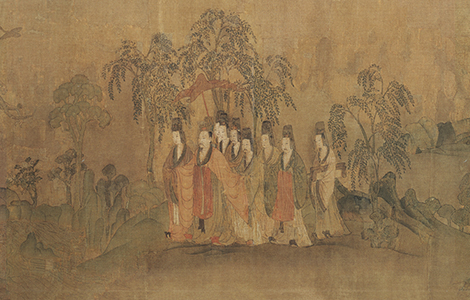 晋 顾恺之 洛神赋图卷(第一卷 完美版)(第二卷)画心绢本 历代国画 第1张