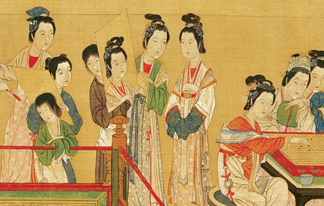 明 仇英 汉宫春晓图卷(全卷)绢本重彩30.6X574 历代国画 第8张