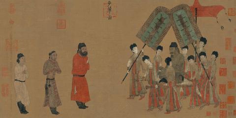 《步辇图》的唐蕃联姻故事和千年画卷中的文化交响 书画知识 第9张