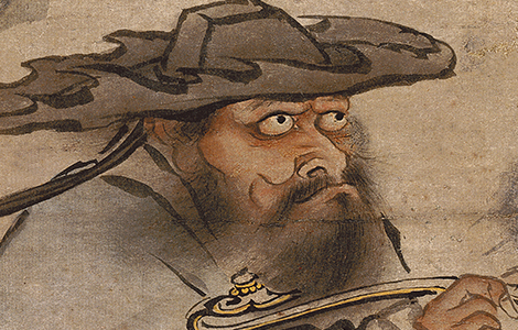 明 朱见深 岁朝佳兆图纸本59.97x35 历代国画 第2张
