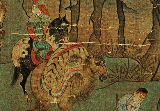 唐 李昭道 明皇幸蜀纸本55.9X81