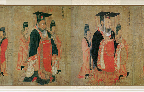 唐 阎立本 历代帝王图卷 美國波士頓藝術博物館 長卷 絹本 設色 历代国画 第1张