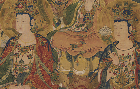 《等觉位十地菩萨像》 明代宫廷水陆画 美国克利夫兰美术馆 历代国画 第2张