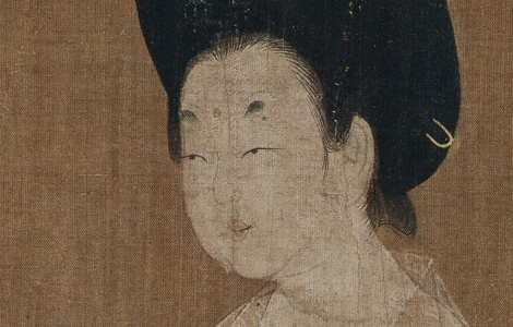 唐 周肪 簪花仕女图卷(全卷)绢本182x46.4传世名画辽博 历代国画 第1张