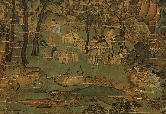 唐 李昭道 明皇幸蜀纸本55.9X81