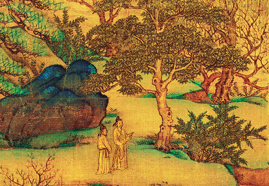 古画中的春日盛景：《江帆楼阁图》赏析