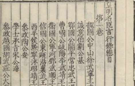 皇明名臣言行录.明·王宗沐撰.明嘉靖刊本 古籍善本 第4张