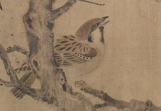 北宋 崔白 寒雀图卷(全卷)绢本25.5cx101.4北京故宫