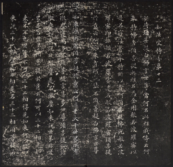 金刚般若波罗蜜经.董其昌书.乾隆题诗并书字.清拓本 “香光法宝”“永镇云栖” 历代书法 第1张