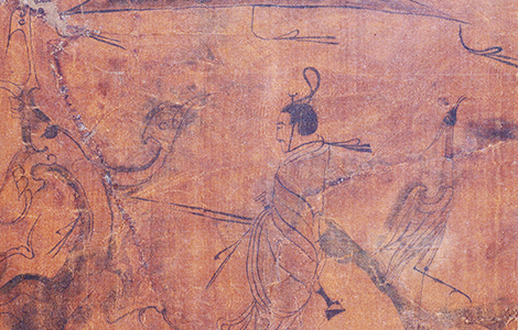 战国 人物御龙帛画 37.5x28 湖南省博物馆藏 历代国画 第2张