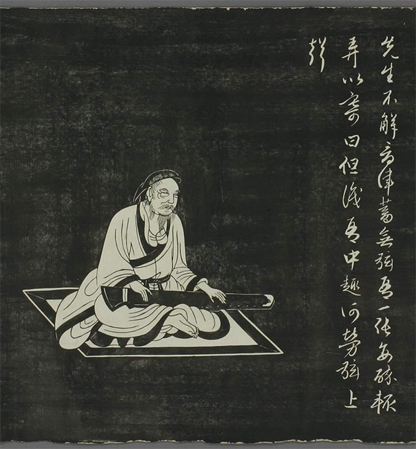 元|赵孟頫《陶渊明像传》连环画形式记载陶渊明弃官归田后的生活镜头 历代书法 第1张