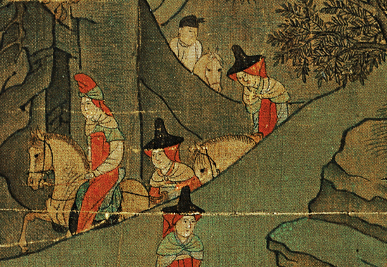 唐 李昭道 明皇幸蜀纸本55.9X81